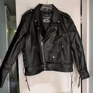 Black Leather Biker Jacket
